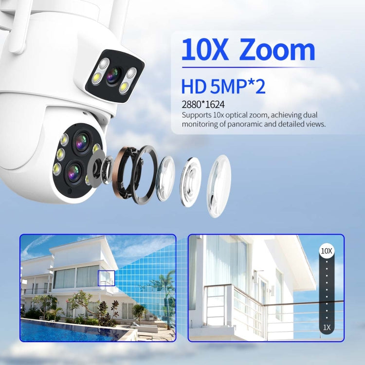 ESCAM QF500 5+5MP Motion Detection WiFi Intelligent 10X Optical Zoom Camera, QF500 ESCAM QF500 5+5MP Motion Detection WiFi Intelligent 10X Optical Zoom Camera, QF500